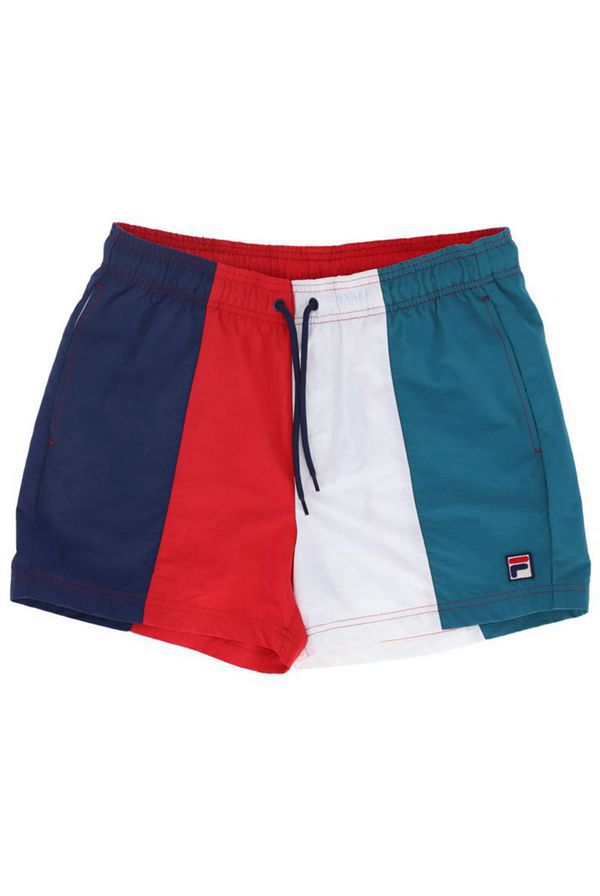 Fila Strung Swim Men's Shorts - Navy/Multicolor,NZ 829-89475